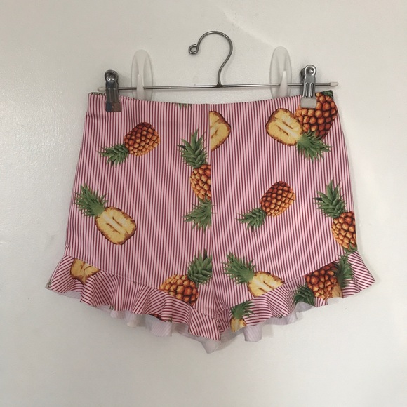 SOLD: Forever 21 Pineapple Booty Shorts - Picture 4 of 7